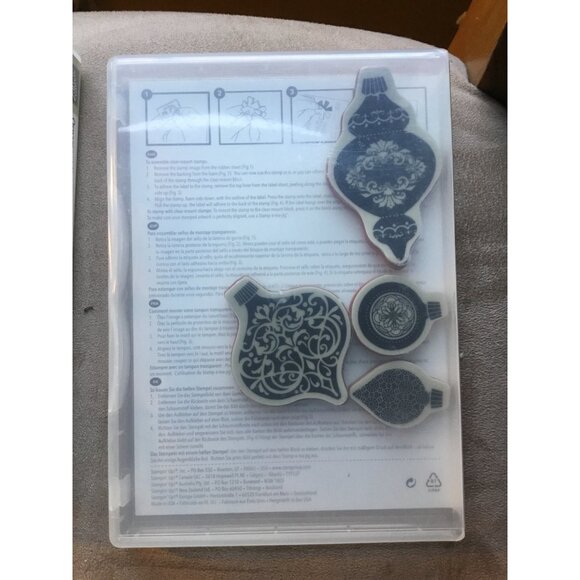 Stampin Up! Ornament Keepsakes Cling Stamps & Holiday Ornaments Framelits - Picture 7 of 9